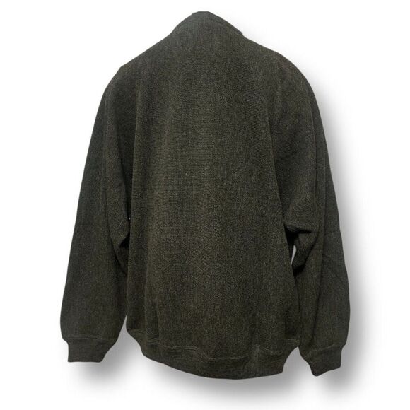 Peru Unlimited L Alpaca Wool Sweater Olive Green Crew Neck Pullover Knit NWT - Picture 3 of 7